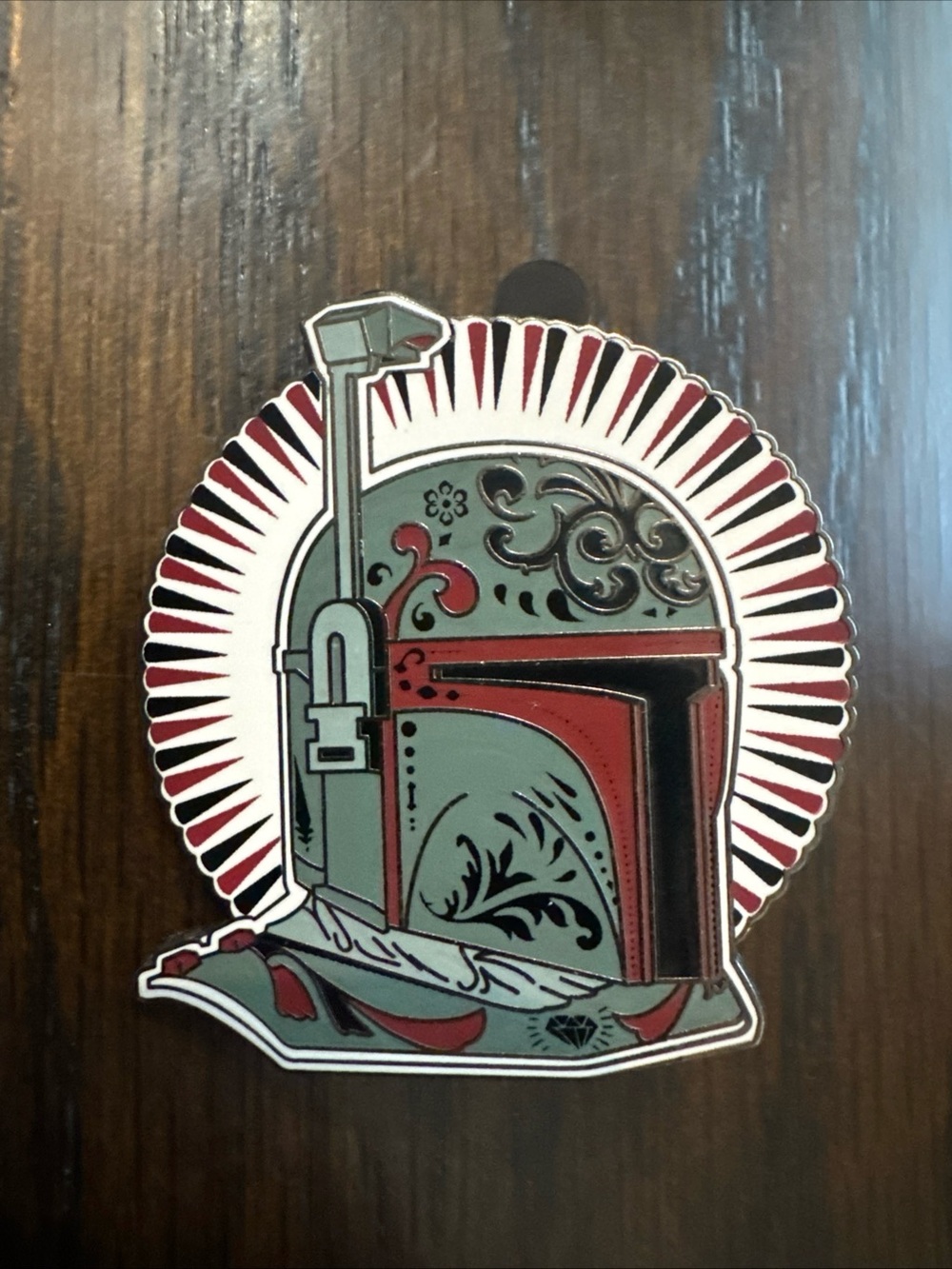 Disney Star Wars Pin - Boba Fett Helmet "Sugar Skull" (Day of the Dead Series)